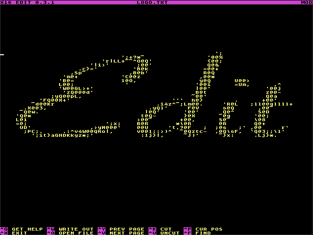 X16 Edit - a text editor