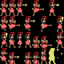 The sprite sheet I made trying to follow The Retro Desk's export method.