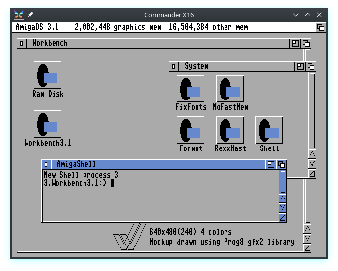 Amiga Workbench highres 4colors